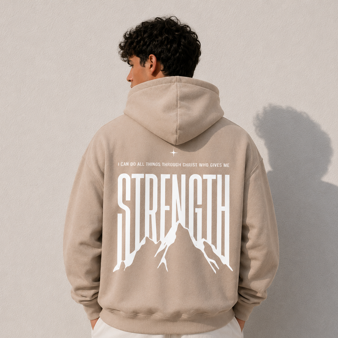 Philippians 4:13 "Strength” Oversize Fleeced Hoodie