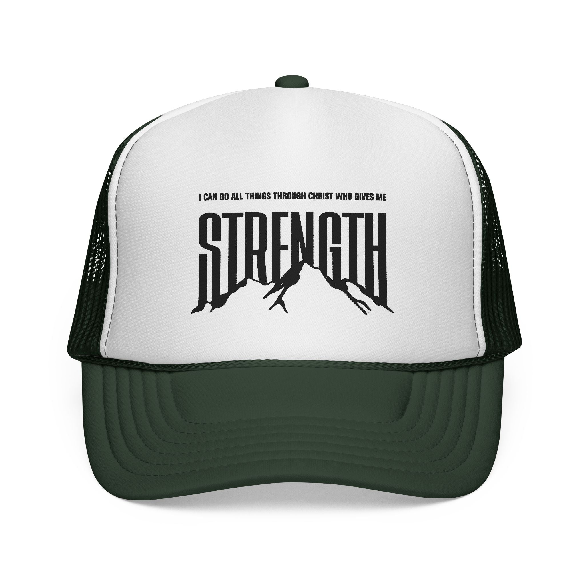 Philippians 4:13 “Strength” Motivational Mesh Trucker Cap