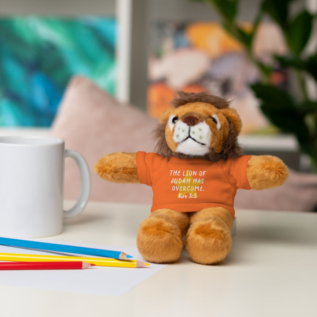 Christian Lion Stuffed Animals with Bible Verse Tees | Revelation 5:5