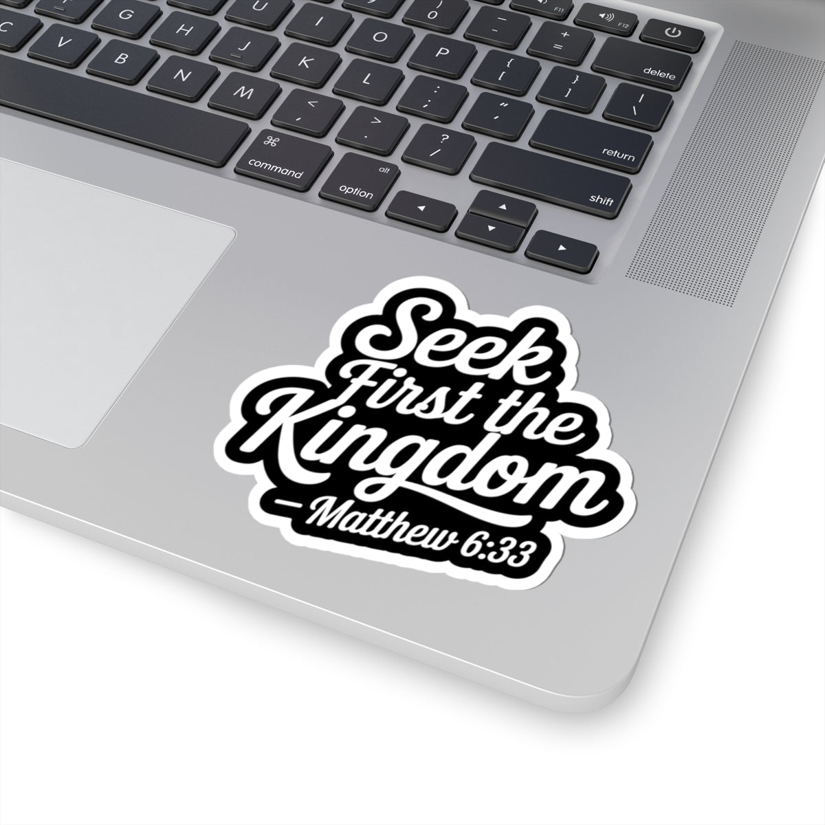 Matthew 6:33 Inspirational Kiss-Cut Stickers, Faith-Based Decal, Bible Verse Stickers, Motivational Laptop Stickers, Christian Gift Ideas