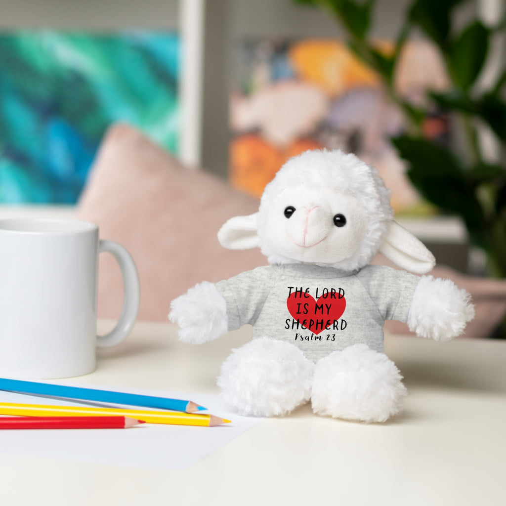 Christian Lamb Stuffed Animals with Bible Verse Tees | Psalm 23