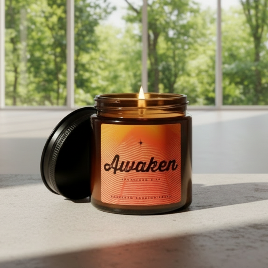 “Awaken” — Peppered Passion Fruit Scented Soy Candle