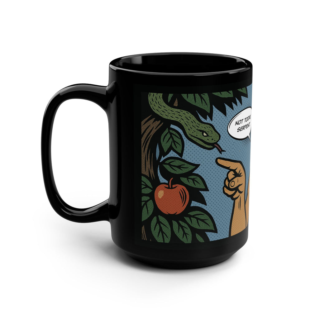 Ceramic Mug — Retro Comic 'Not Today, Serpent' Graphic 15oz