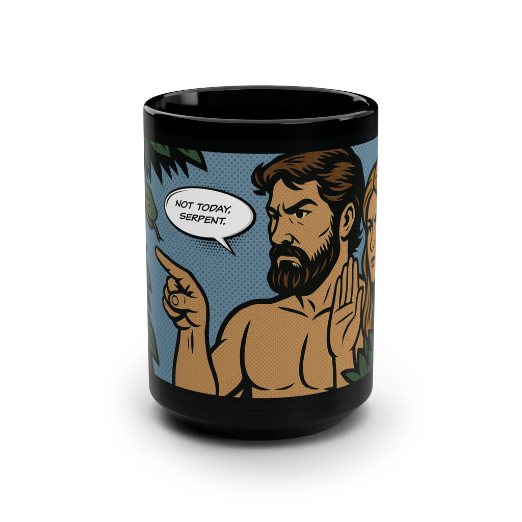 Ceramic Mug — Retro Comic 'Not Today, Serpent' Graphic 15oz