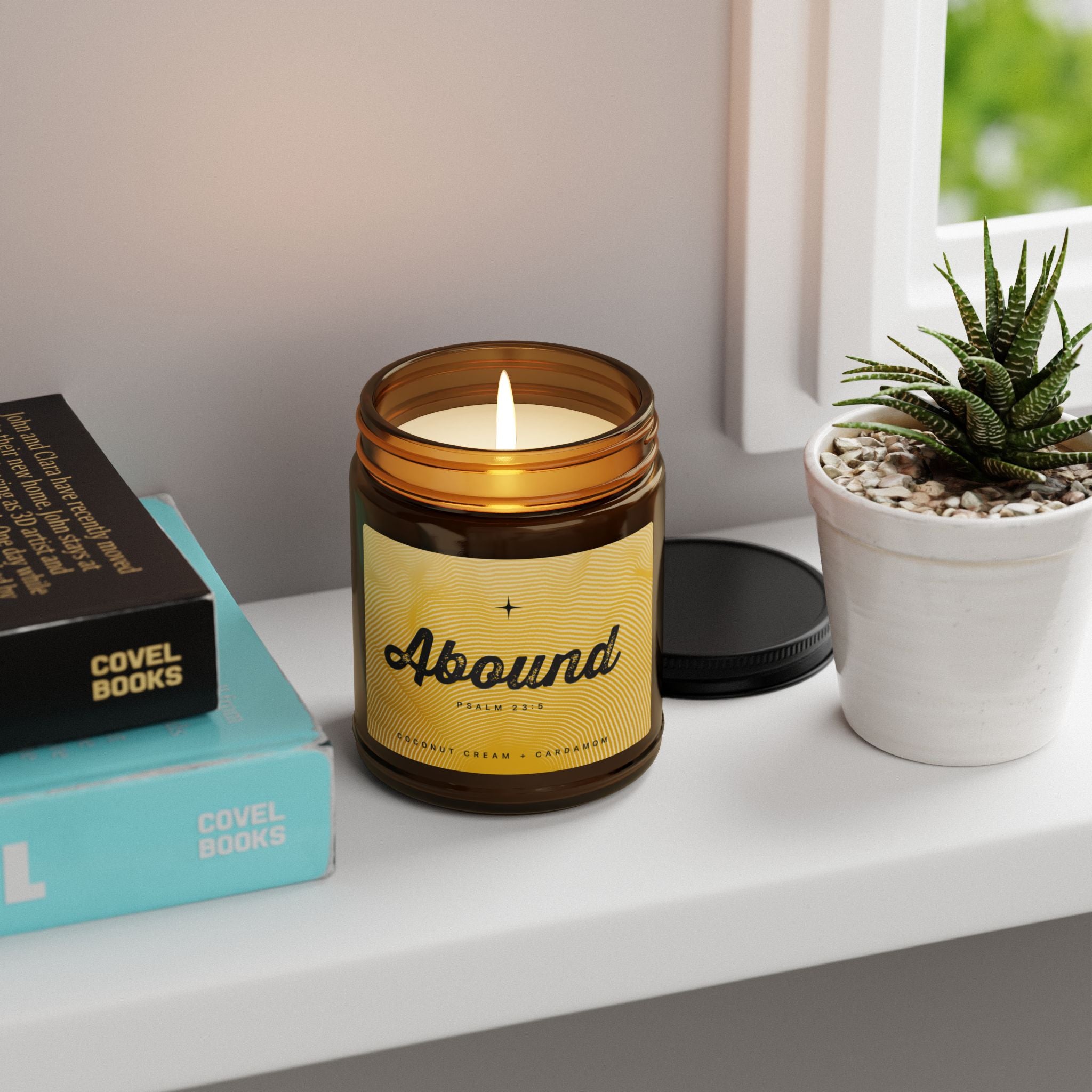 “Abound” — Coconut Cream + Cardamom Scented Soy Candle