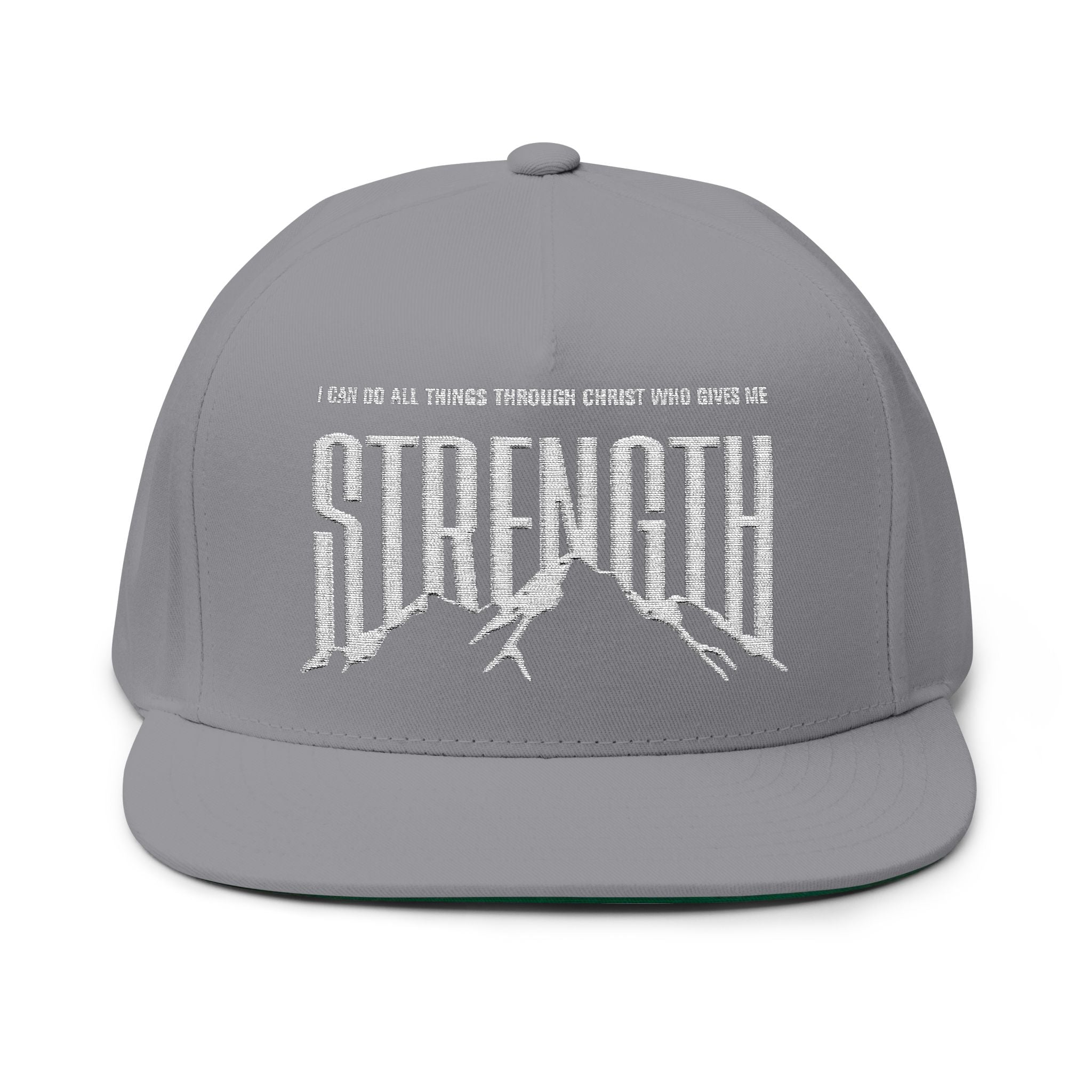 Philippians 4:13 Embroidered Flat Bill Cap