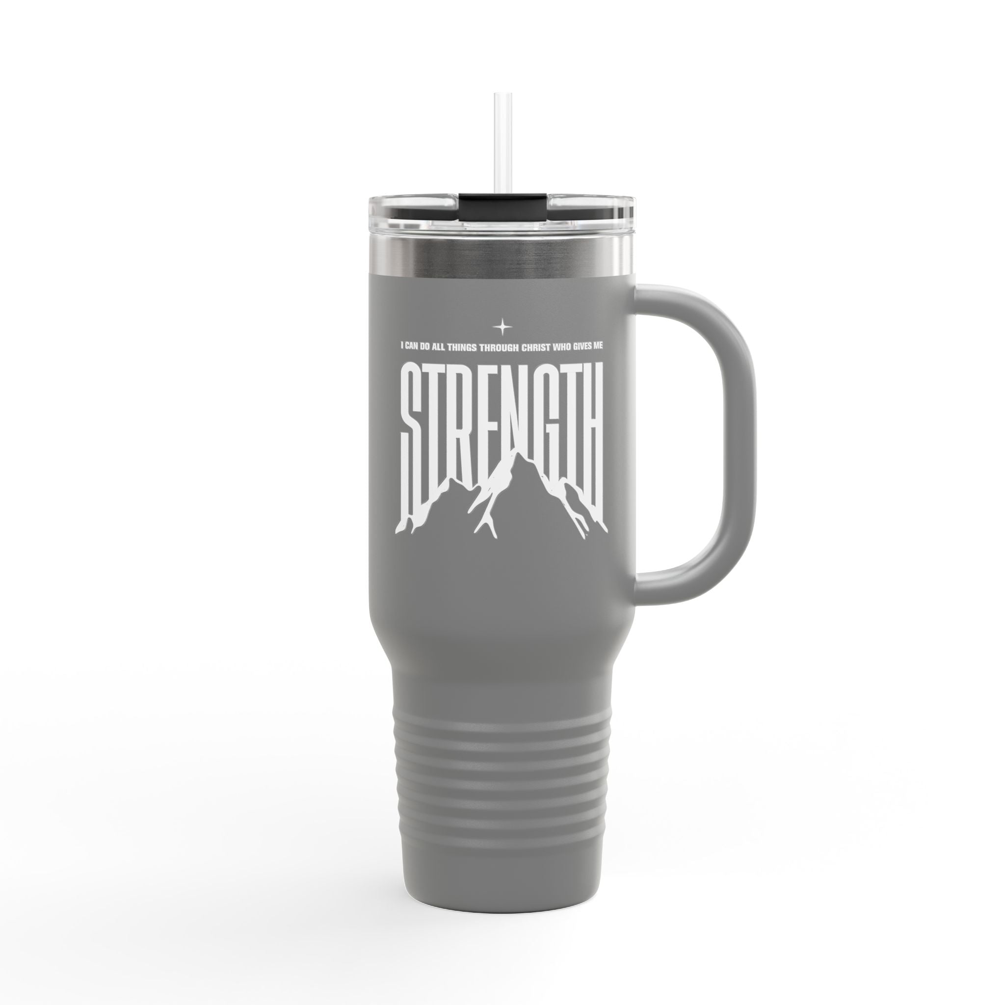 Philippians 4:13 "Strength" 40oz Insulated Travel Mug