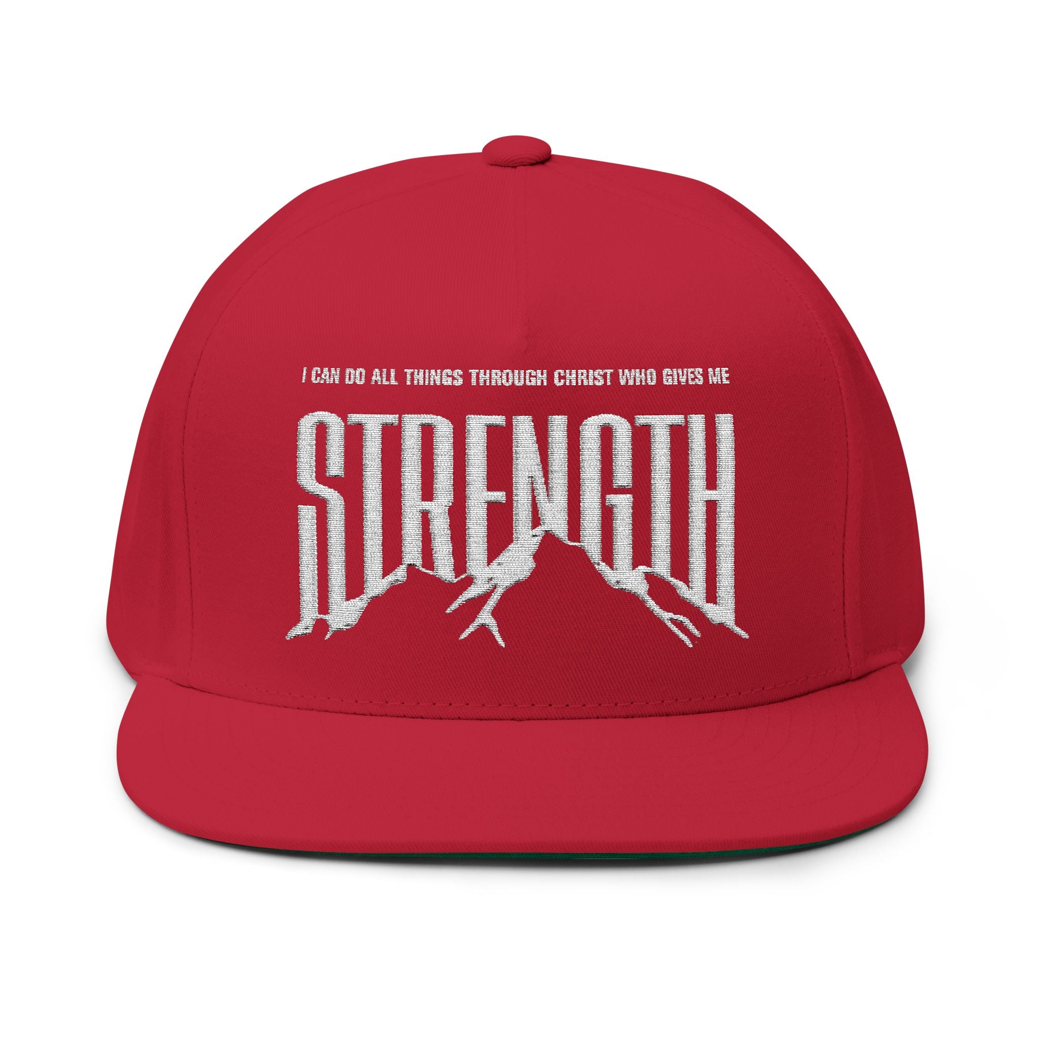 Philippians 4:13 Embroidered Flat Bill Cap