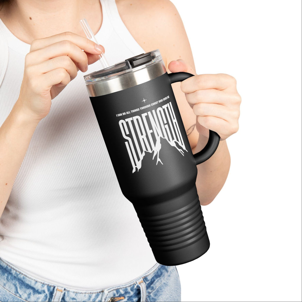 Philippians 4:13 "Strength" 40oz Insulated Travel Mug