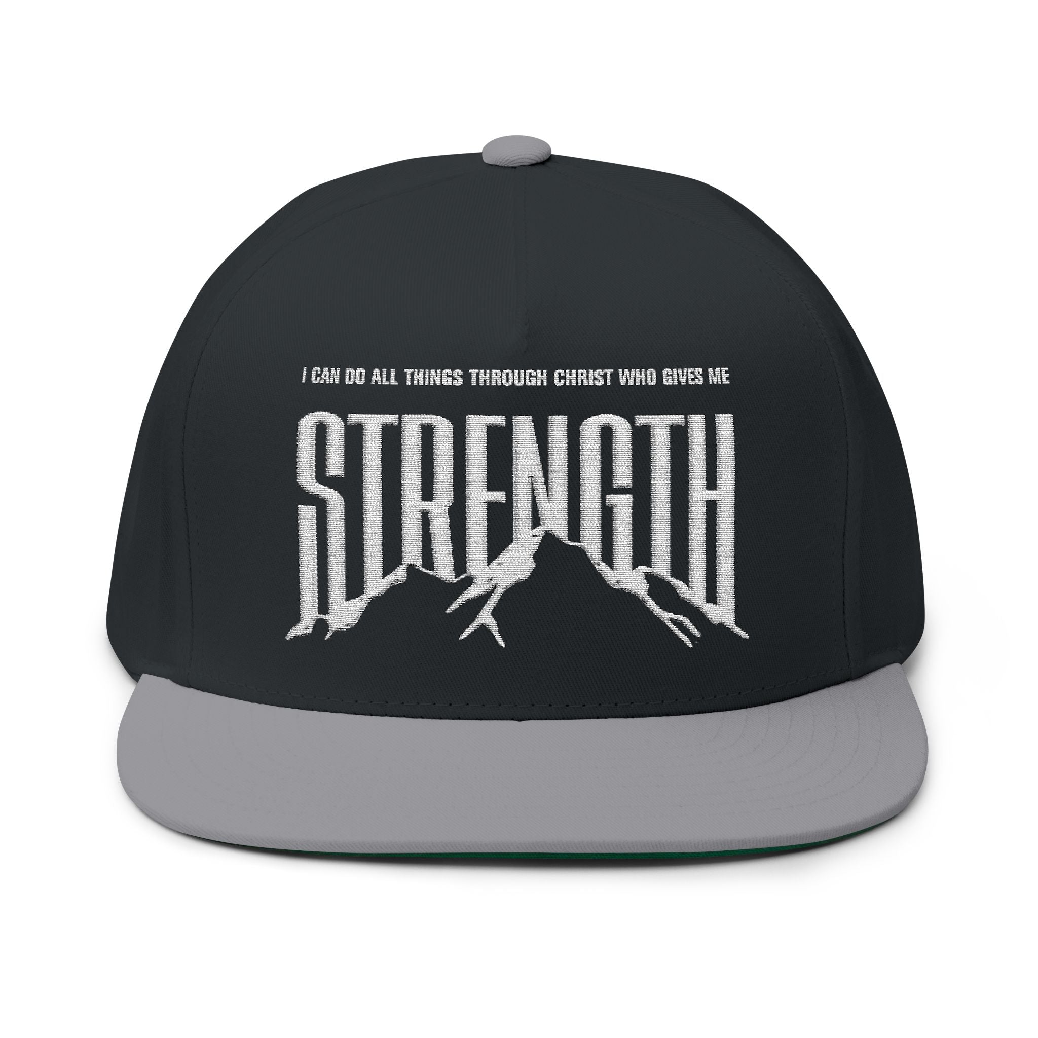 Philippians 4:13 Embroidered Flat Bill Cap