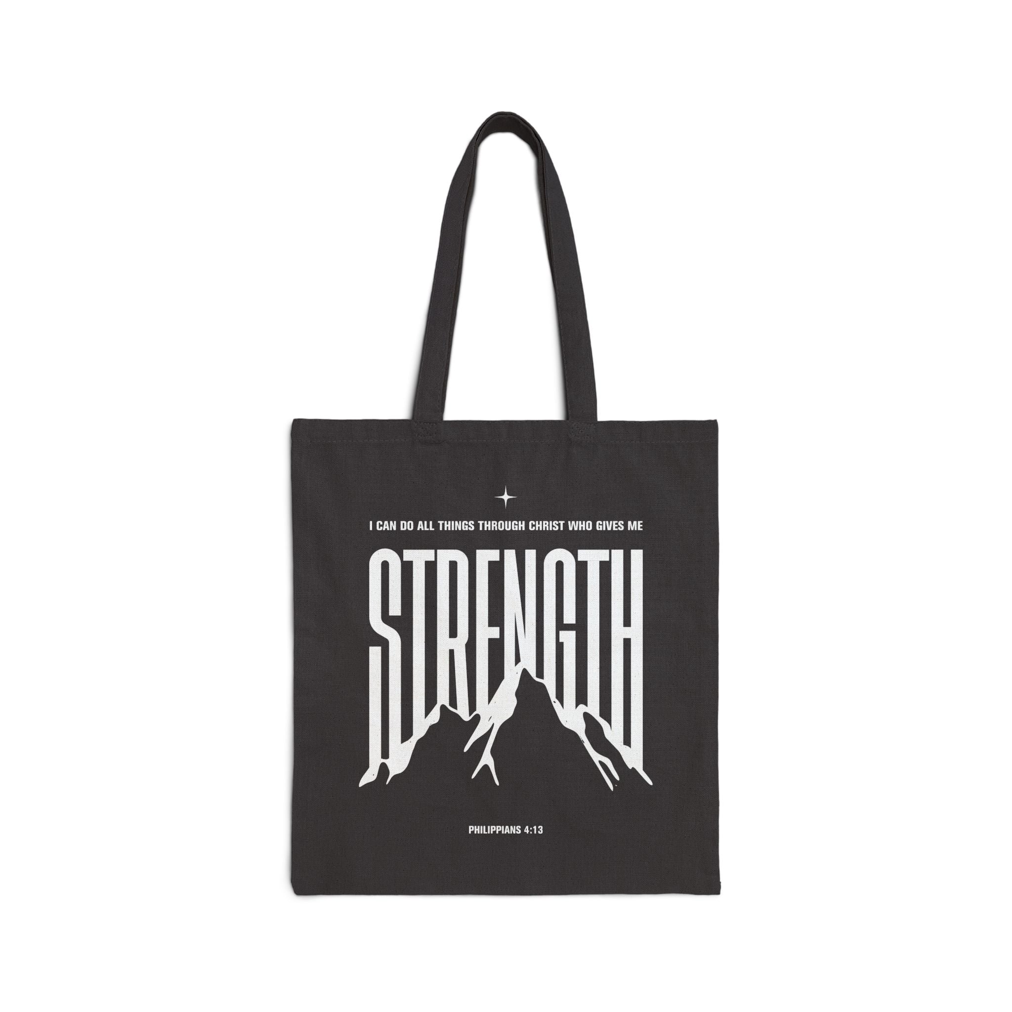 Philippians 4:13 “I Can Do All Things” Cotton Canvas Tote Bag