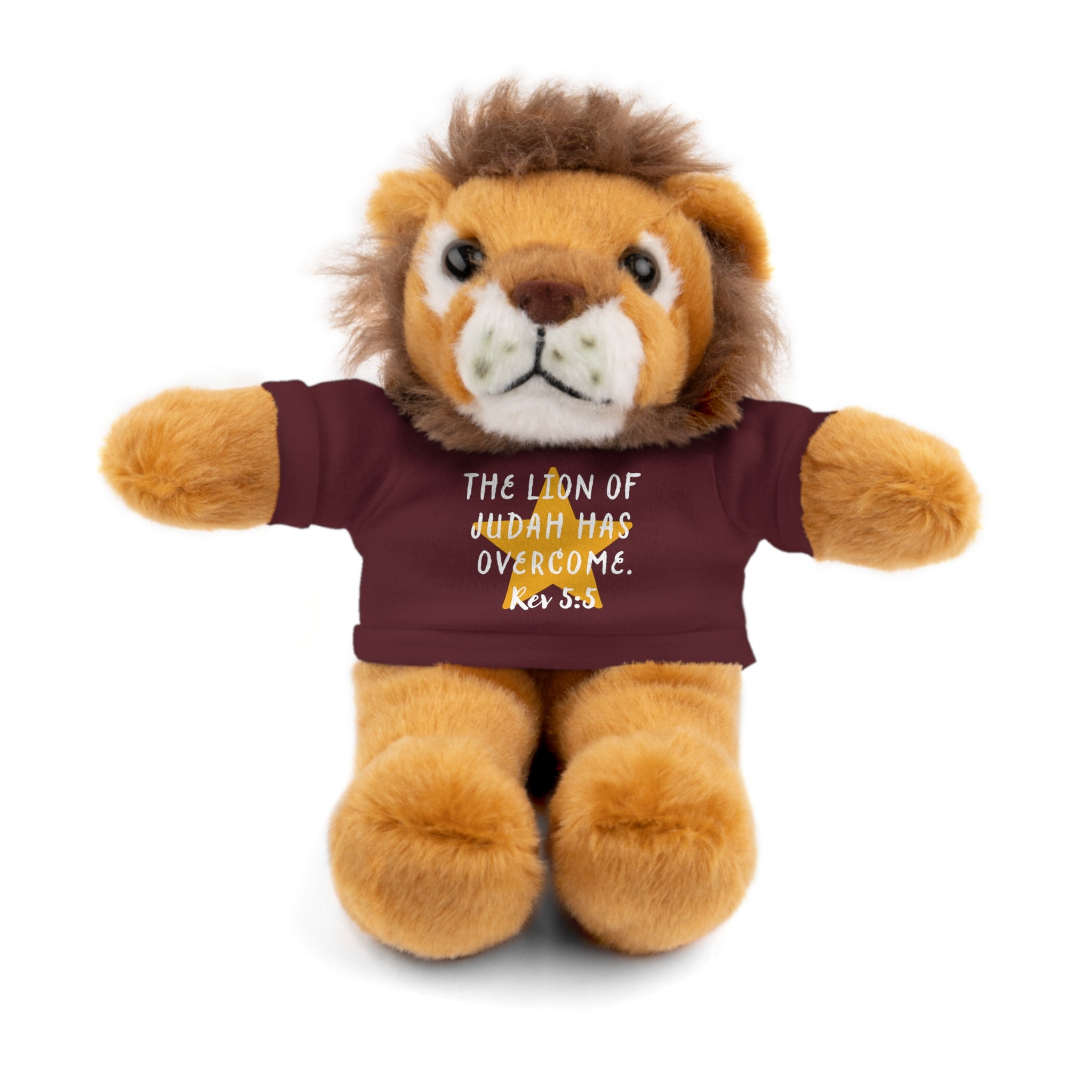 Christian Lion Stuffed Animals with Bible Verse Tees | Revelation 5:5