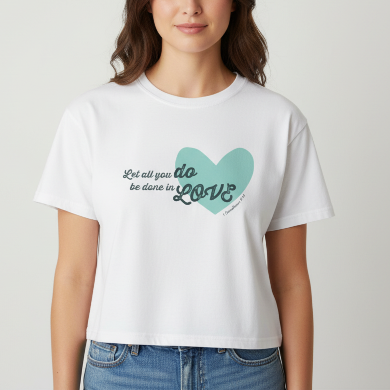 1 Corinthians 16:14 "Let All You Do Be Done in Love" Women's Boxy Tee