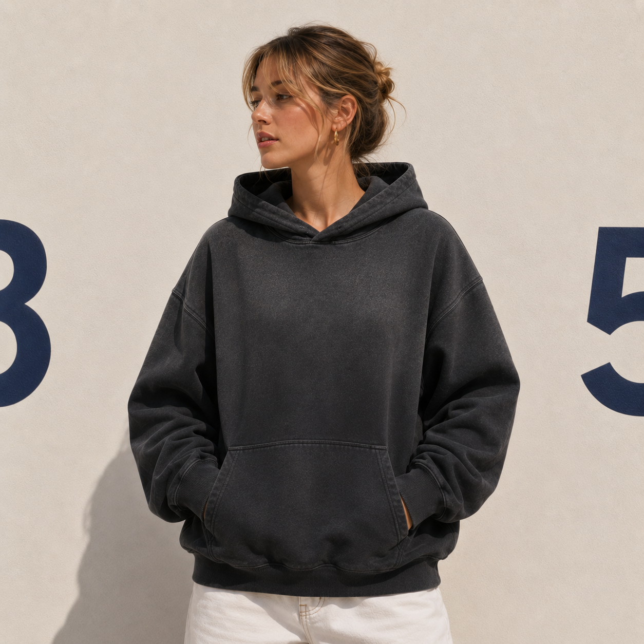 Colossians 3:23 “Work Heartily” Sun-fade Oversized Cotton Hoodie