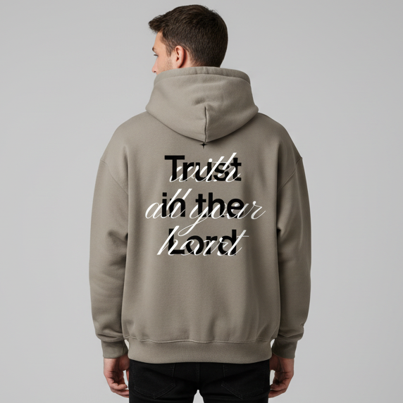 Proverbs 3:5 “Trust the Lord With All Your Heart” Oversized Fleece Hoodie