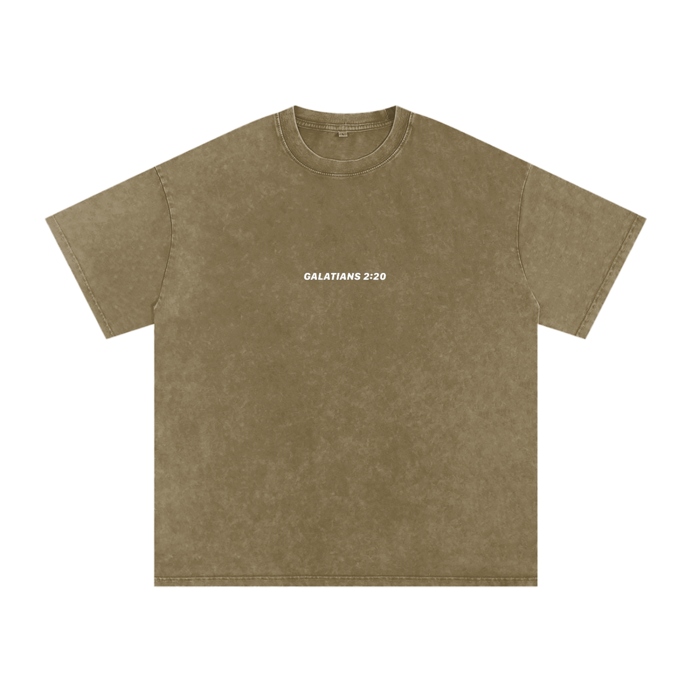 Galatians 2:20 Snow Washed Oversized Cotton T-Shirt