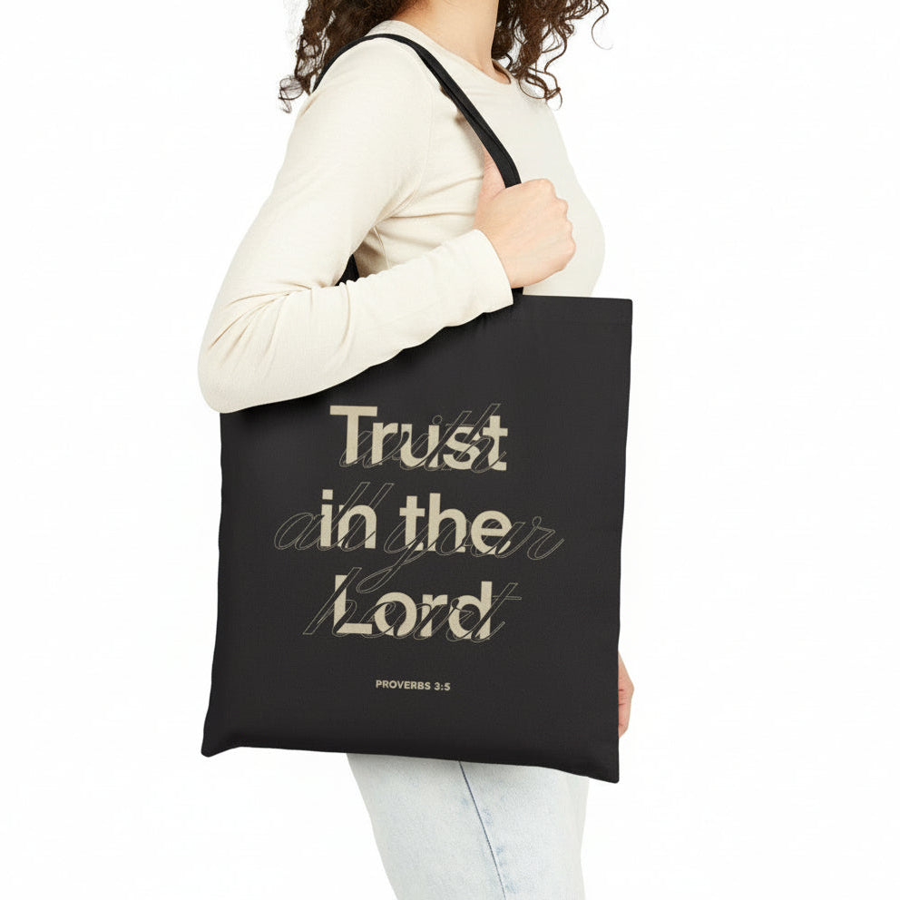 Proverbs 3:5 “Trust in the Lord With All Your Heart” Cotton Tote Bag