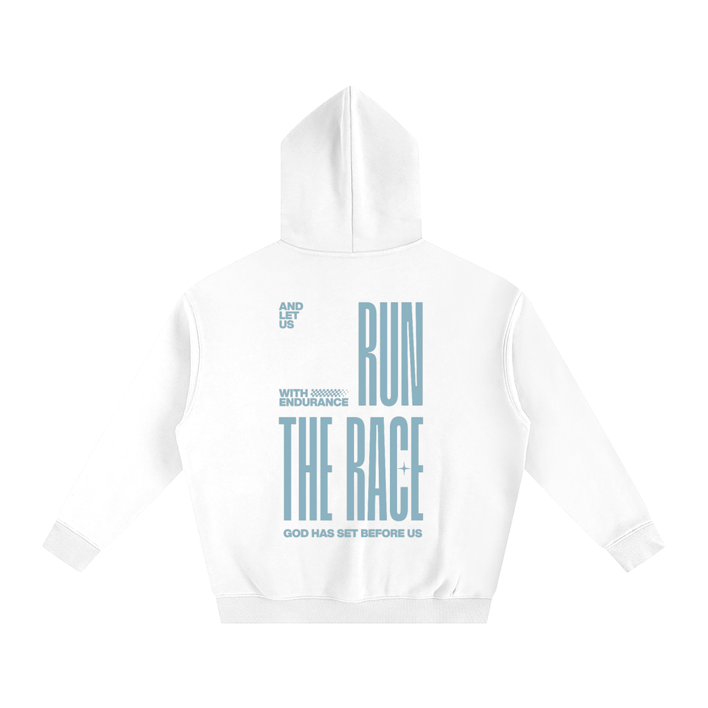 Hebrews 12:1 “Run With Endurance” Oversized Fleece Hoodie