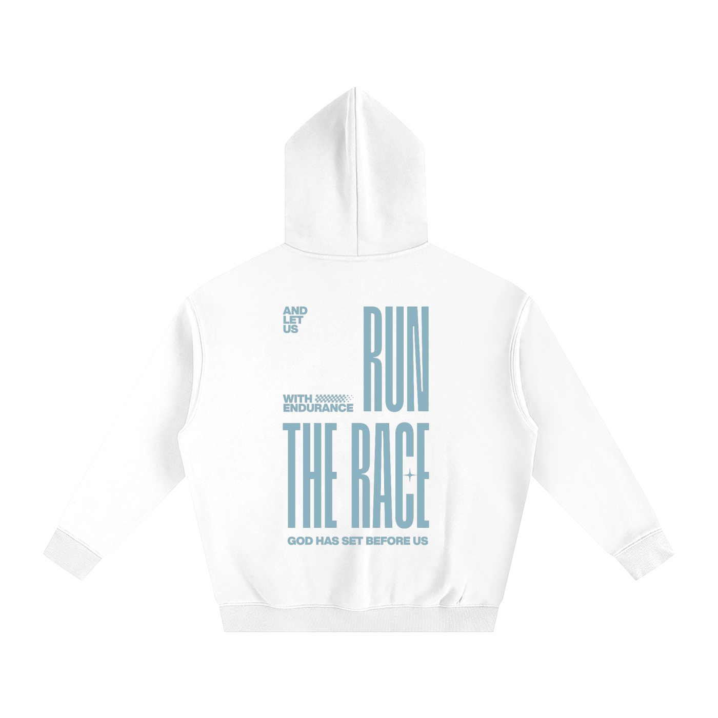 Hebrews 12:1 “Run With Endurance” Oversized Fleece Hoodie