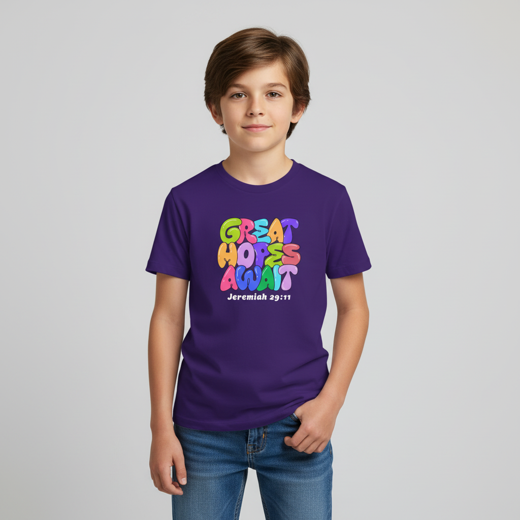 Jeremiah 29:11 “Great Hopes Await” Youth Tee