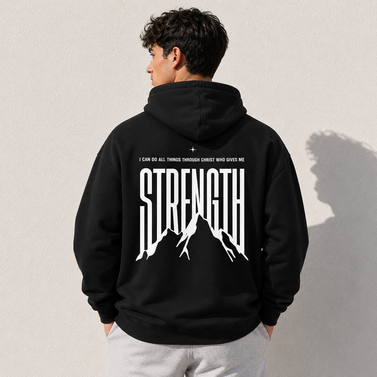 Philippians 4:13 "Strength” Oversize Fleeced Hoodie