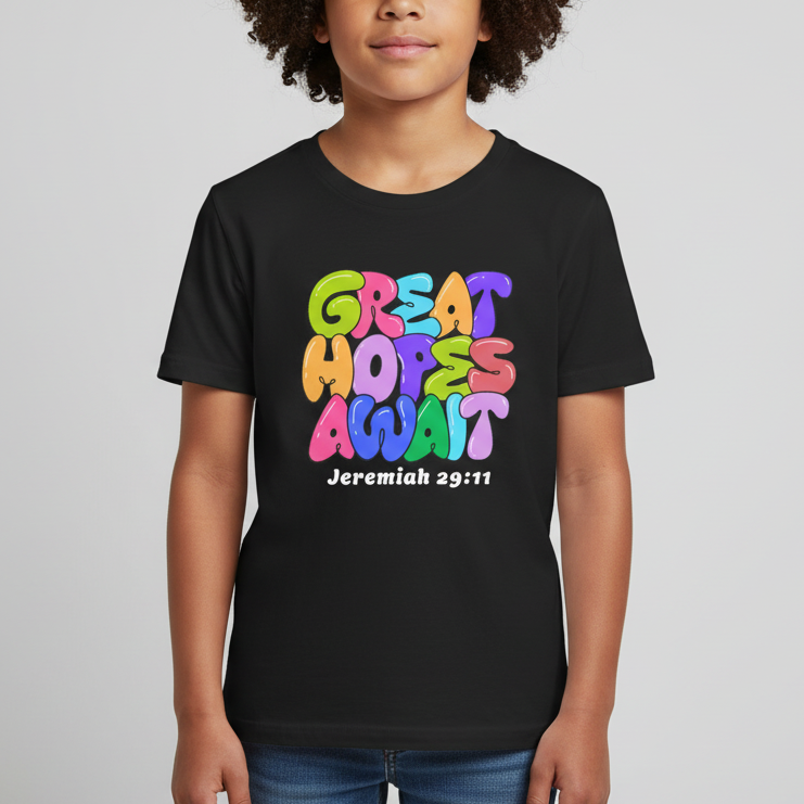 Jeremiah 29:11 “Great Hopes Await” Youth Tee