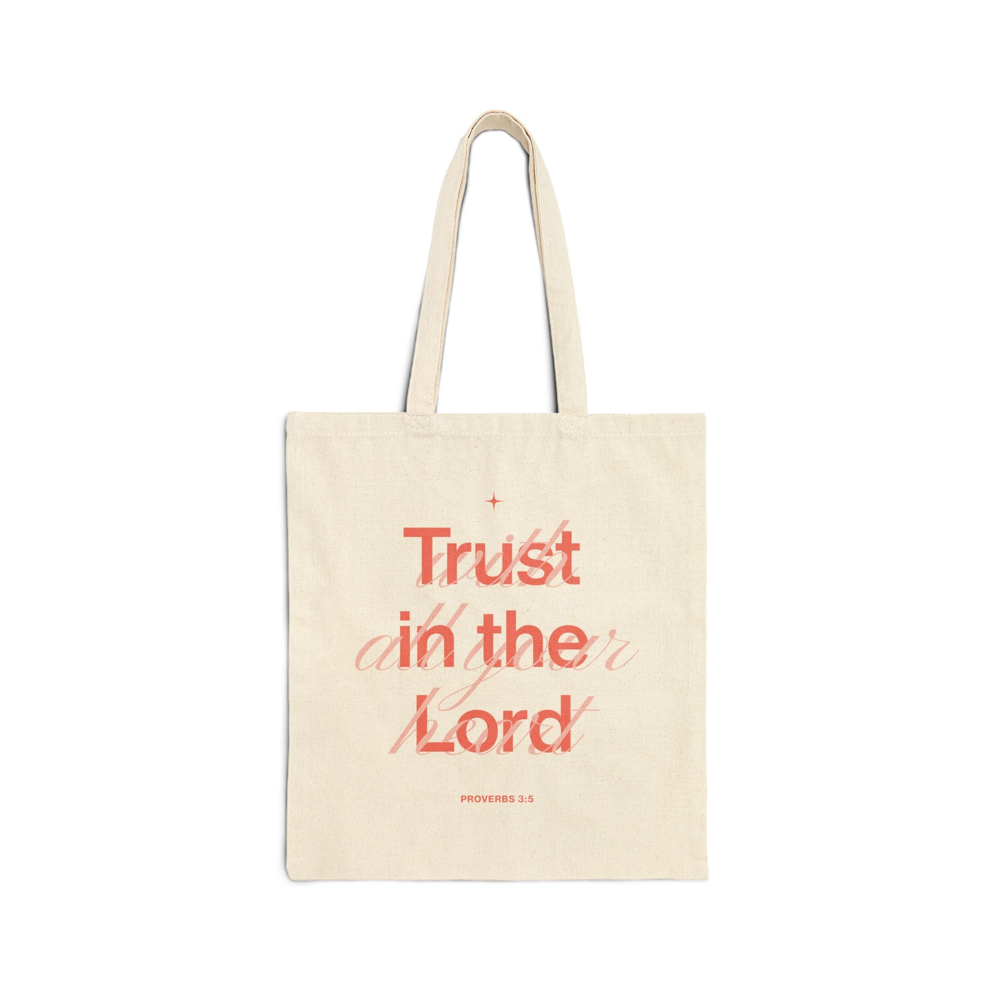 Proverbs 3:5 “Trust in the Lord With All Your Heart” Cotton Tote Bag