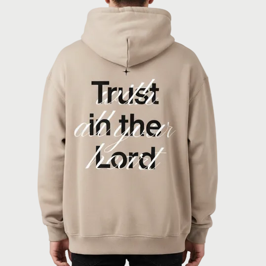 Proverbs 3:5 “Trust the Lord With All Your Heart” Oversized Fleece Hoodie