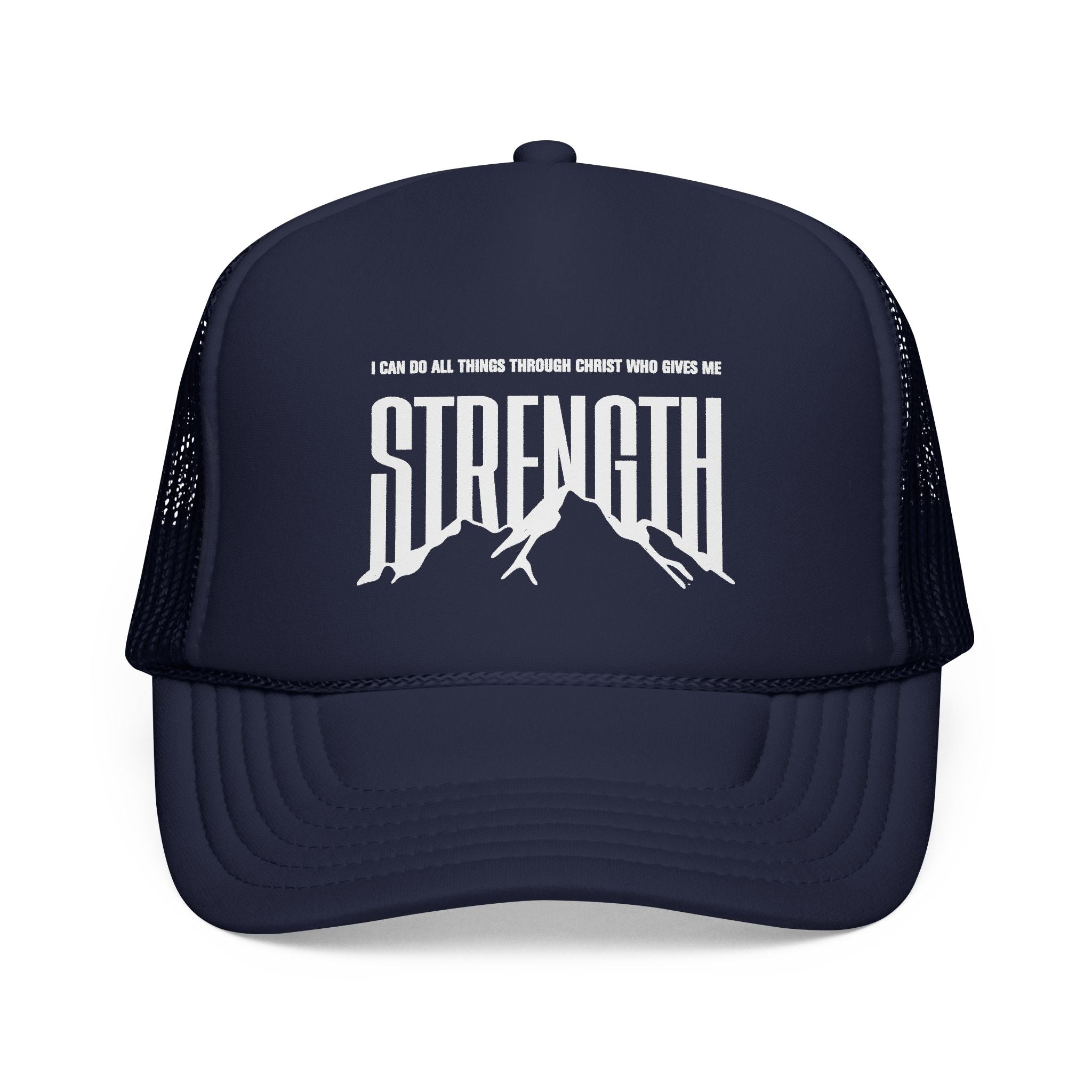 Philippians 4:13 “Strength” Motivational Mesh Trucker Cap