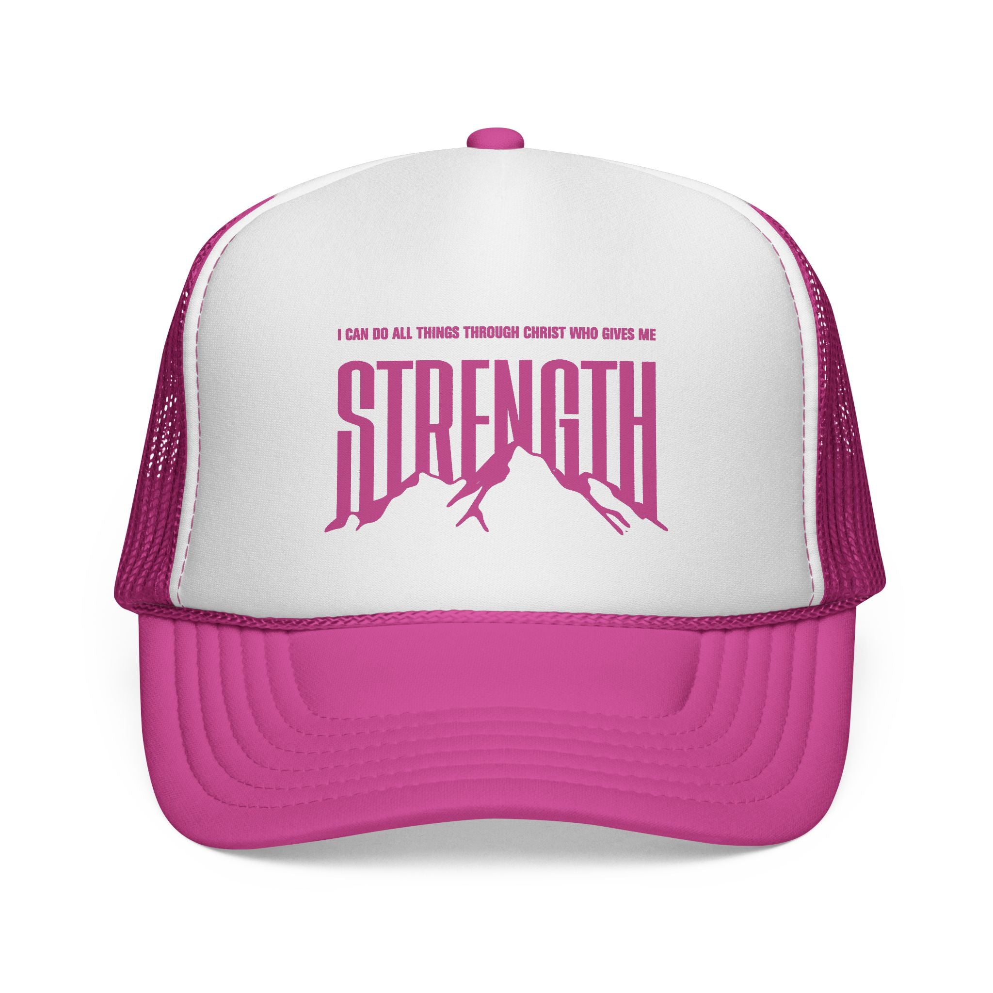 Philippians 4:13 “Strength” Motivational Mesh Trucker Cap