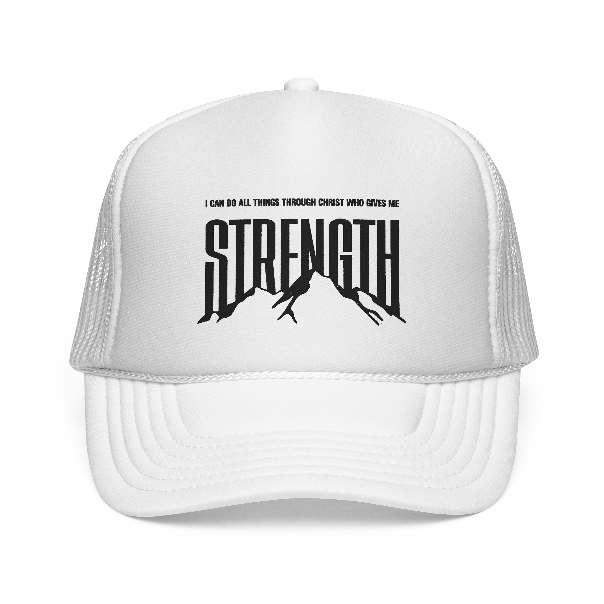 Philippians 4:13 “Strength” Motivational Mesh Trucker Cap
