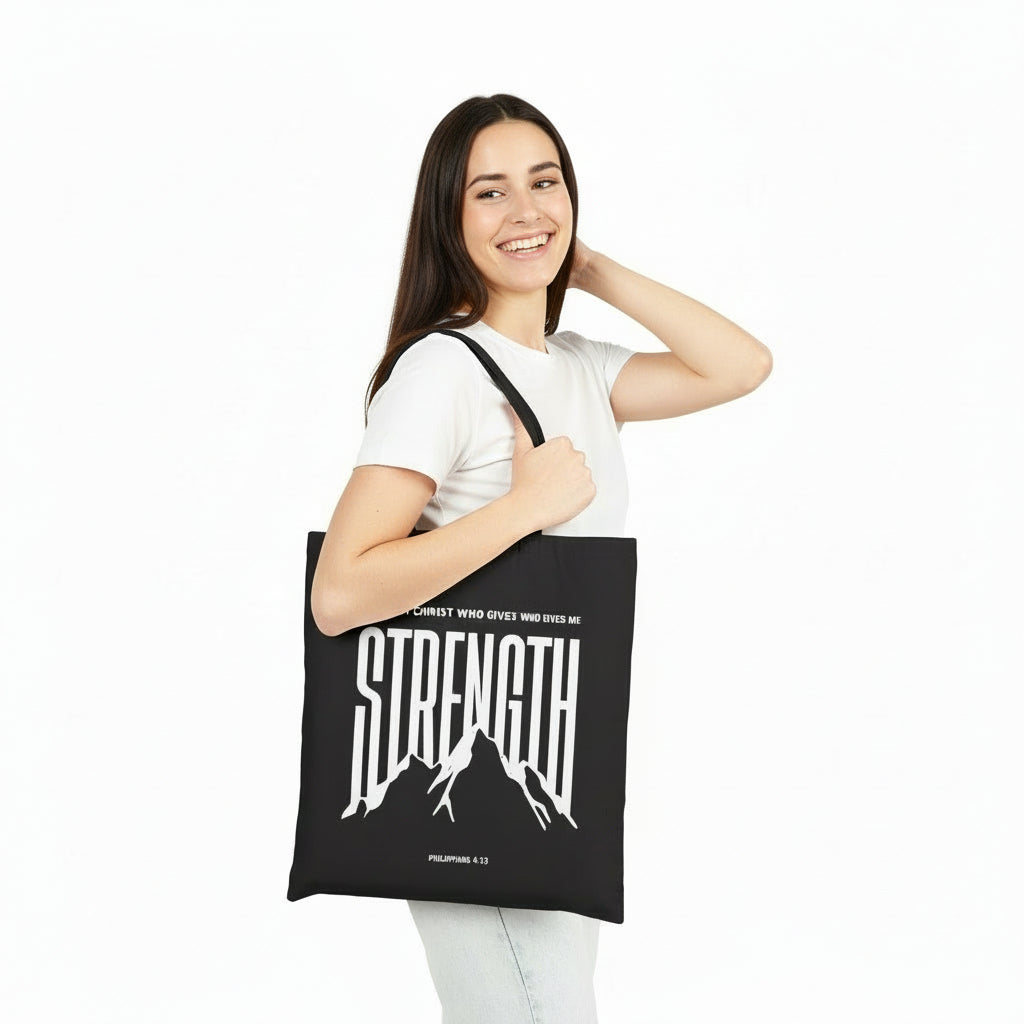 Philippians 4:13 “I Can Do All Things” Cotton Canvas Tote Bag