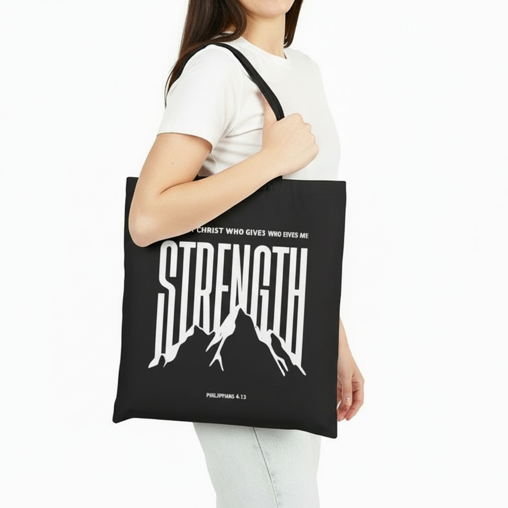 Philippians 4:13 “I Can Do All Things” Cotton Canvas Tote Bag