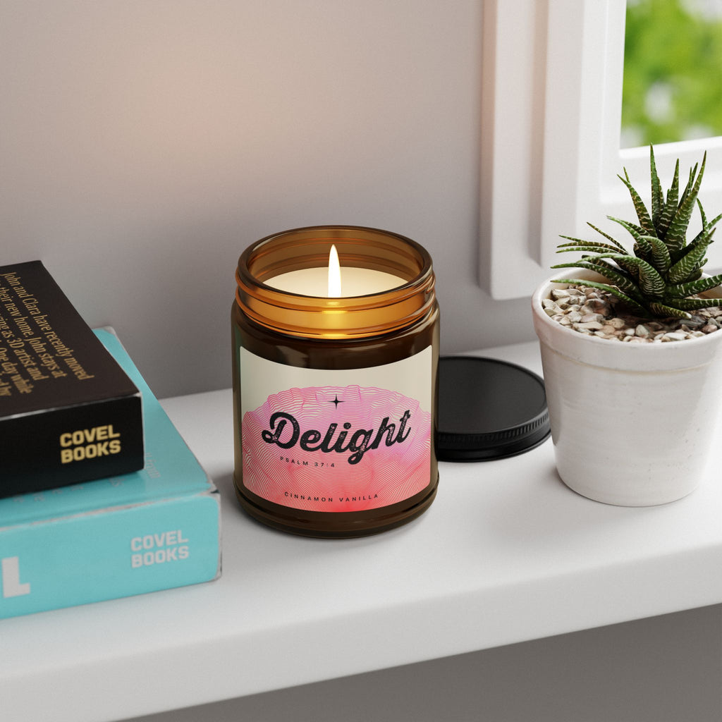 “Delight” — Cinnamon Vanilla Scented Soy Candle