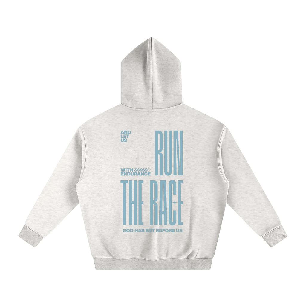 Hebrews 12:1 “Run With Endurance” Oversized Fleece Hoodie
