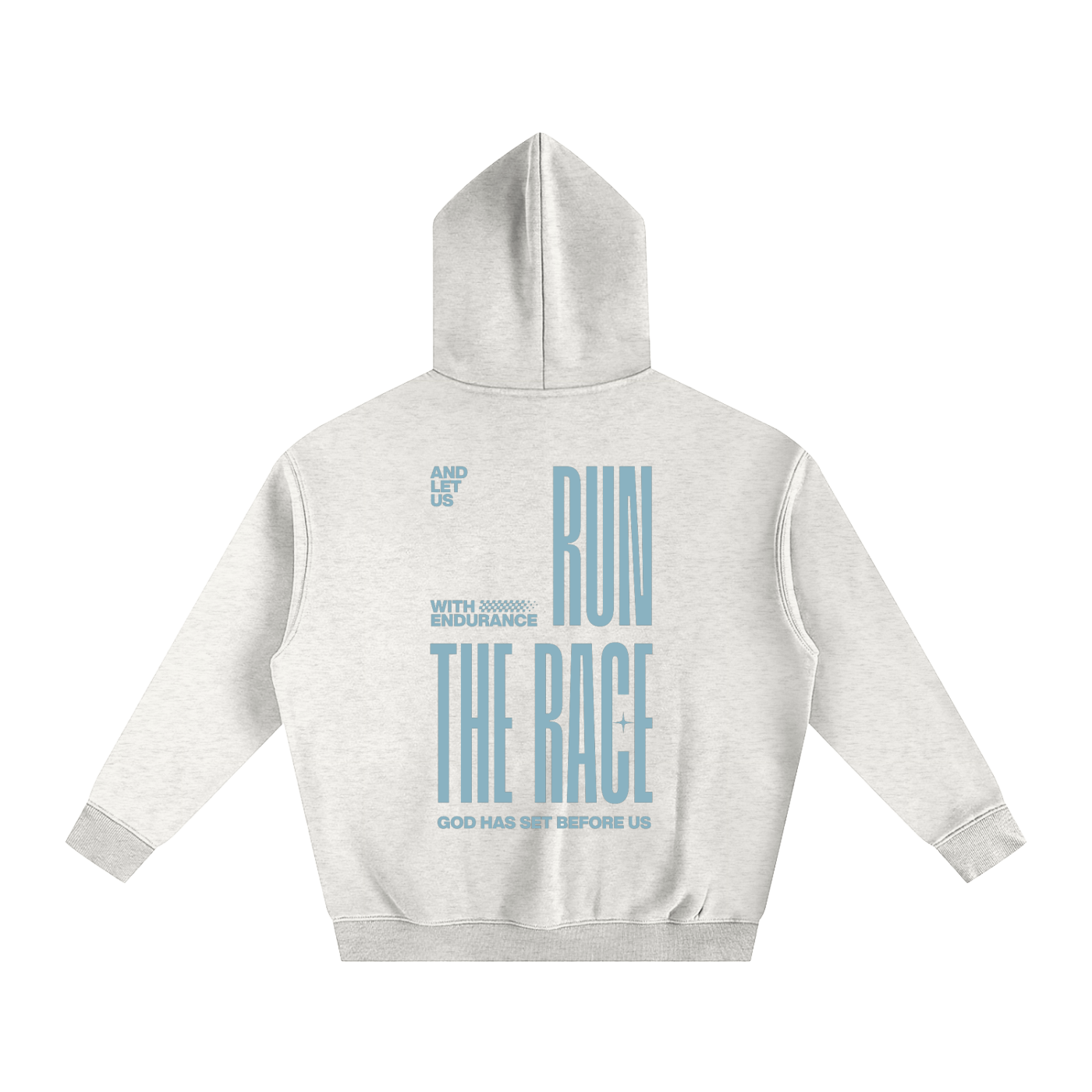 Hebrews 12:1 “Run With Endurance” Oversized Fleece Hoodie