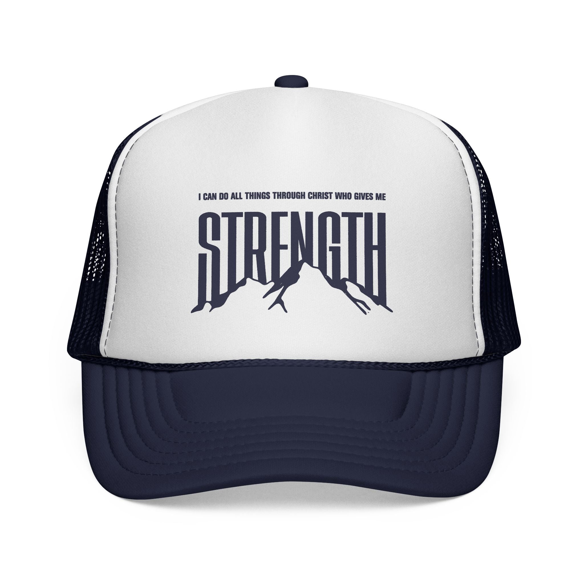 Philippians 4:13 “Strength” Motivational Mesh Trucker Cap