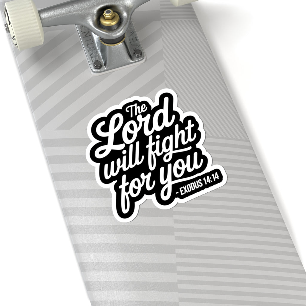 Exodus 14:14 Inspirational Kiss-Cut Stickers, Faith-Based Decal, Bible Verse Stickers, Motivational Laptop Stickers, Christian Gift Ideas