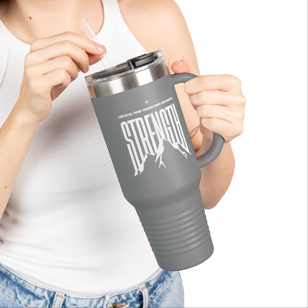 Philippians 4:13 "Strength" 40oz Insulated Travel Mug