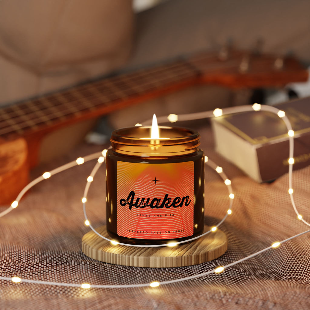 “Awaken” — Peppered Passion Fruit Scented Soy Candle