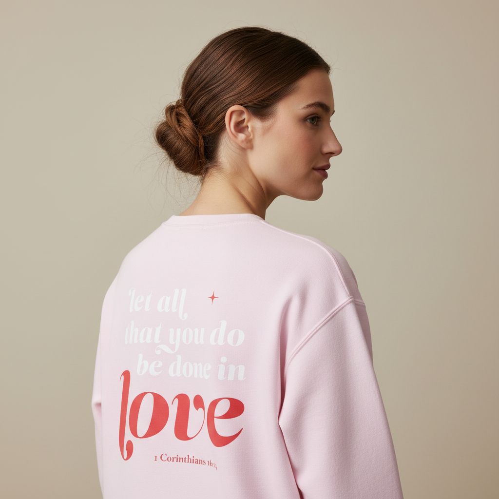 1 Corinthians 16:14 “Let All That You Do Be Done In Love” Crewneck Sweatshirt