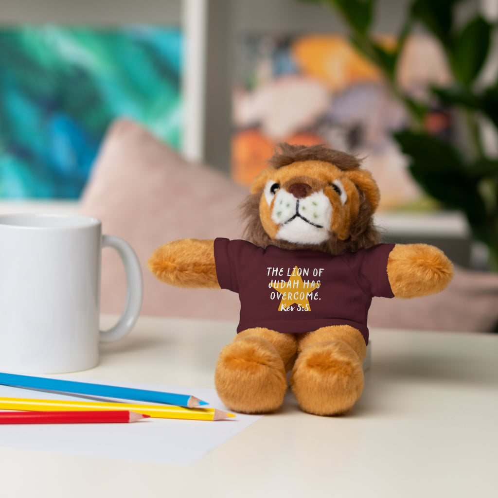 Christian Lion Stuffed Animals with Bible Verse Tees | Revelation 5:5
