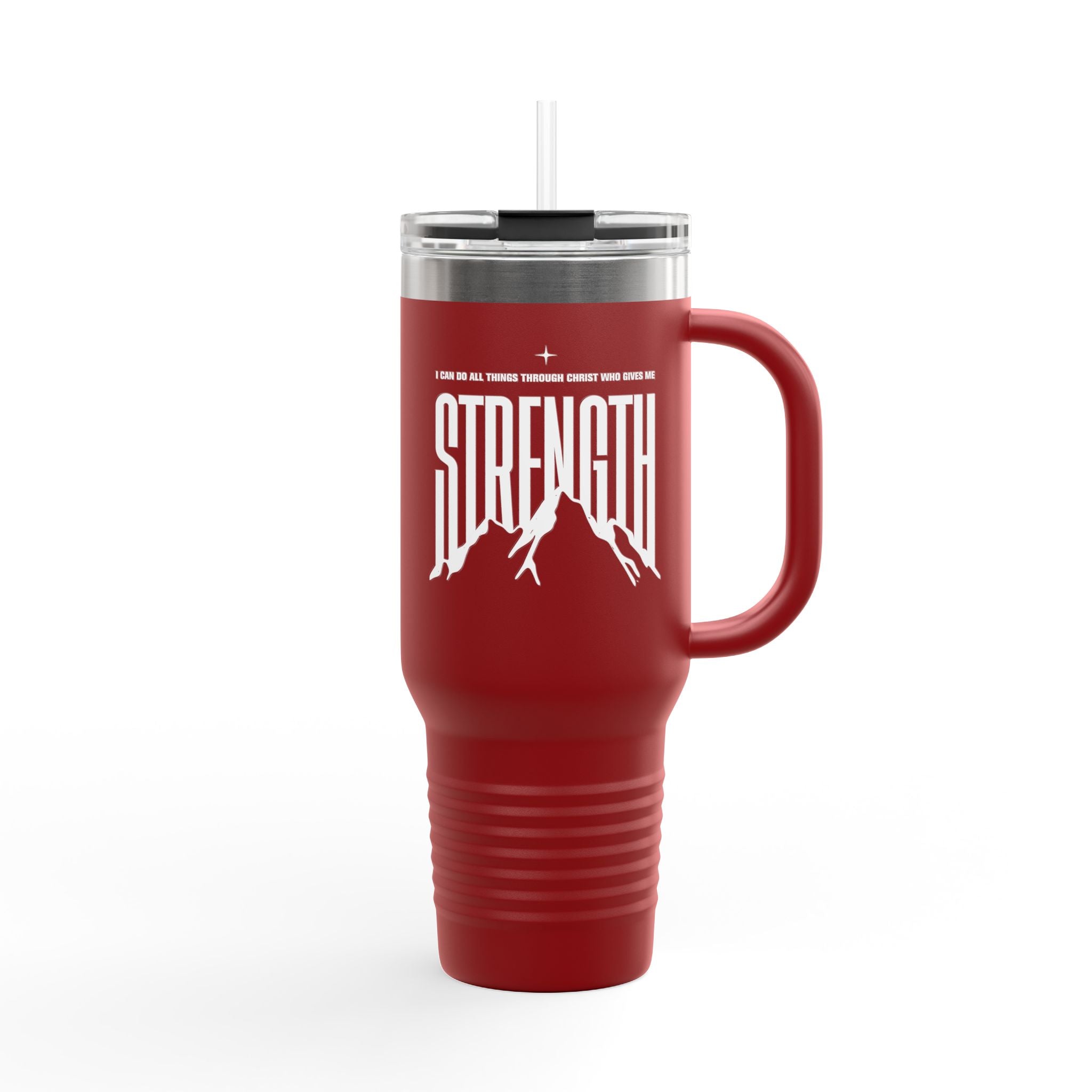 Philippians 4:13 "Strength" 40oz Insulated Travel Mug