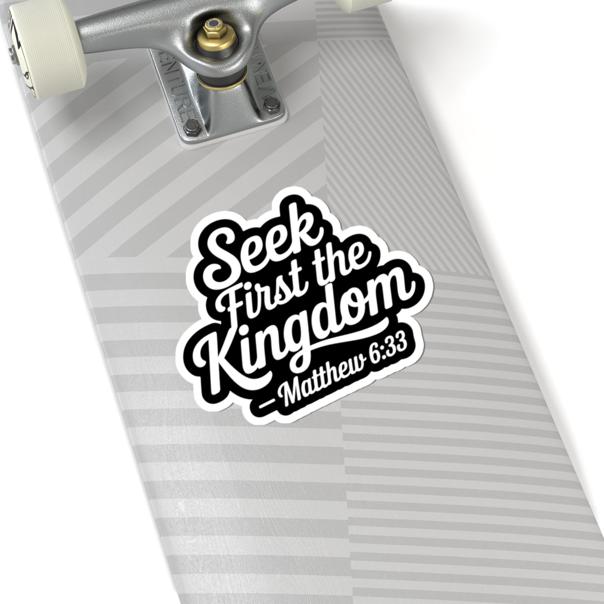 Matthew 6:33 Inspirational Kiss-Cut Stickers, Faith-Based Decal, Bible Verse Stickers, Motivational Laptop Stickers, Christian Gift Ideas