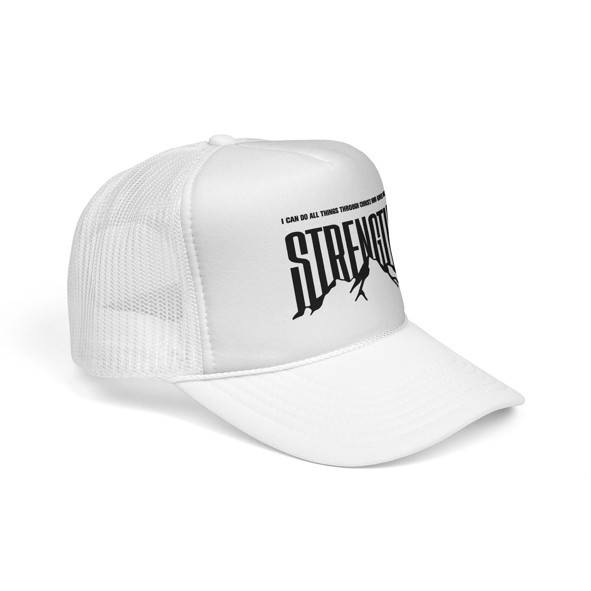Philippians 4:13 “Strength” Motivational Mesh Trucker Cap