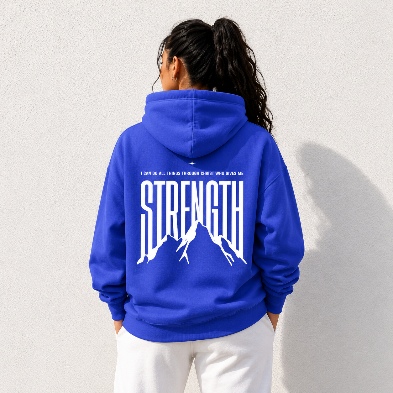 Philippians 4:13 "Strength” Oversize Fleeced Hoodie