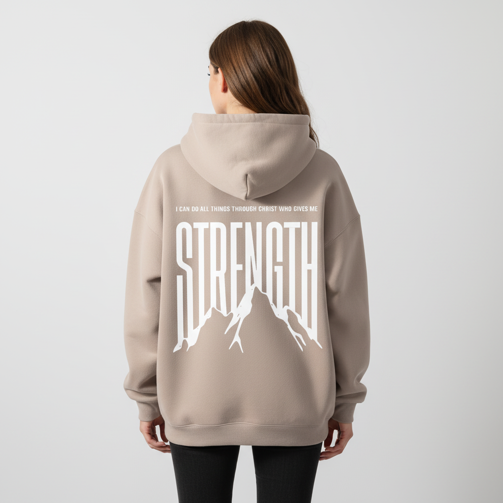 Philippians 4:13 "Strength” Oversize Fleeced Hoodie