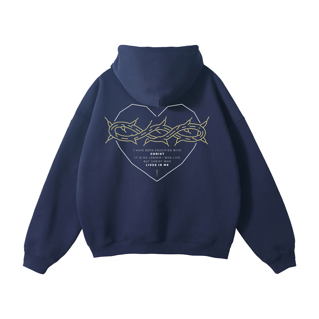 Galatians 2:20 “Crucified With Christ” Oversized Fleece Hoodie