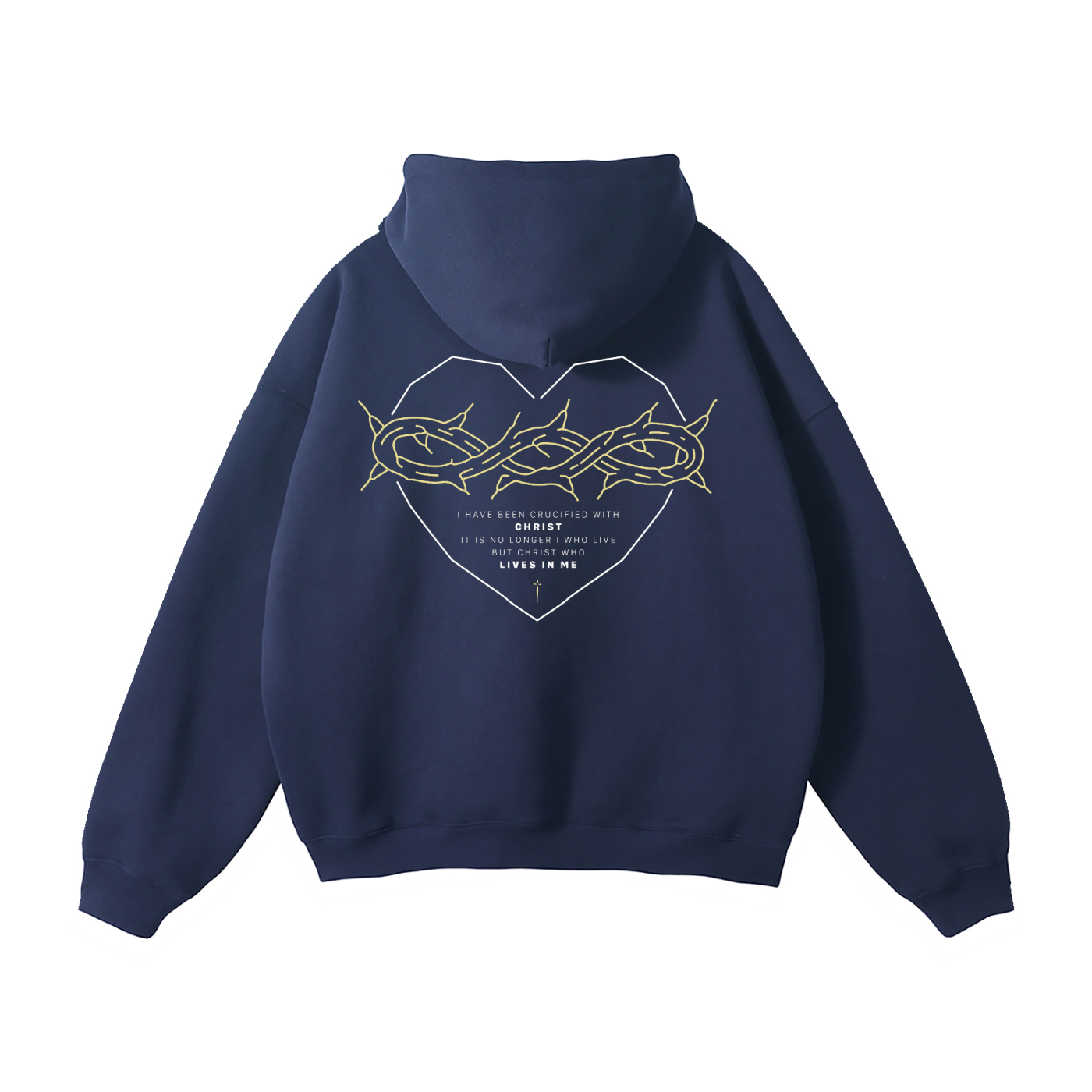 Galatians 2:20 “Crucified With Christ” Oversized Fleece Hoodie