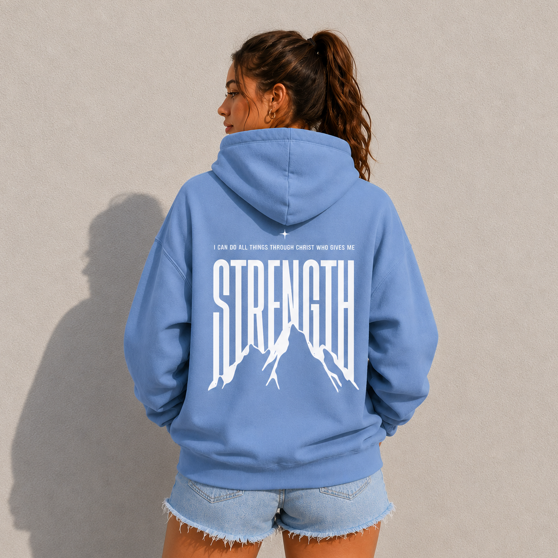 Philippians 4:13 "Strength” Oversize Fleeced Hoodie
